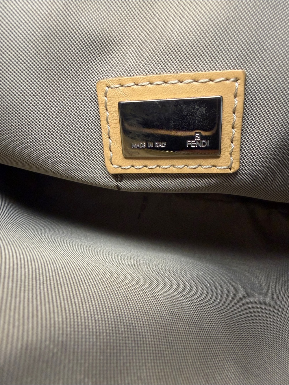 Fendi Pink Zucca Croissant Shoulder Bag with Tan Trim - Picture 7 of 12
